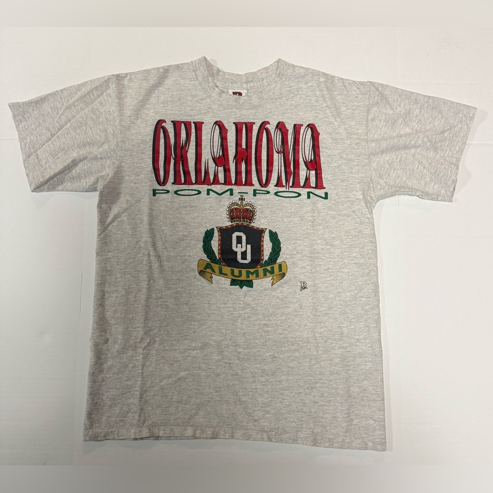 Vintage 90s Oklahoma Sooners POM-PON Alumni Large Made in USA Single Stitch‎ 82